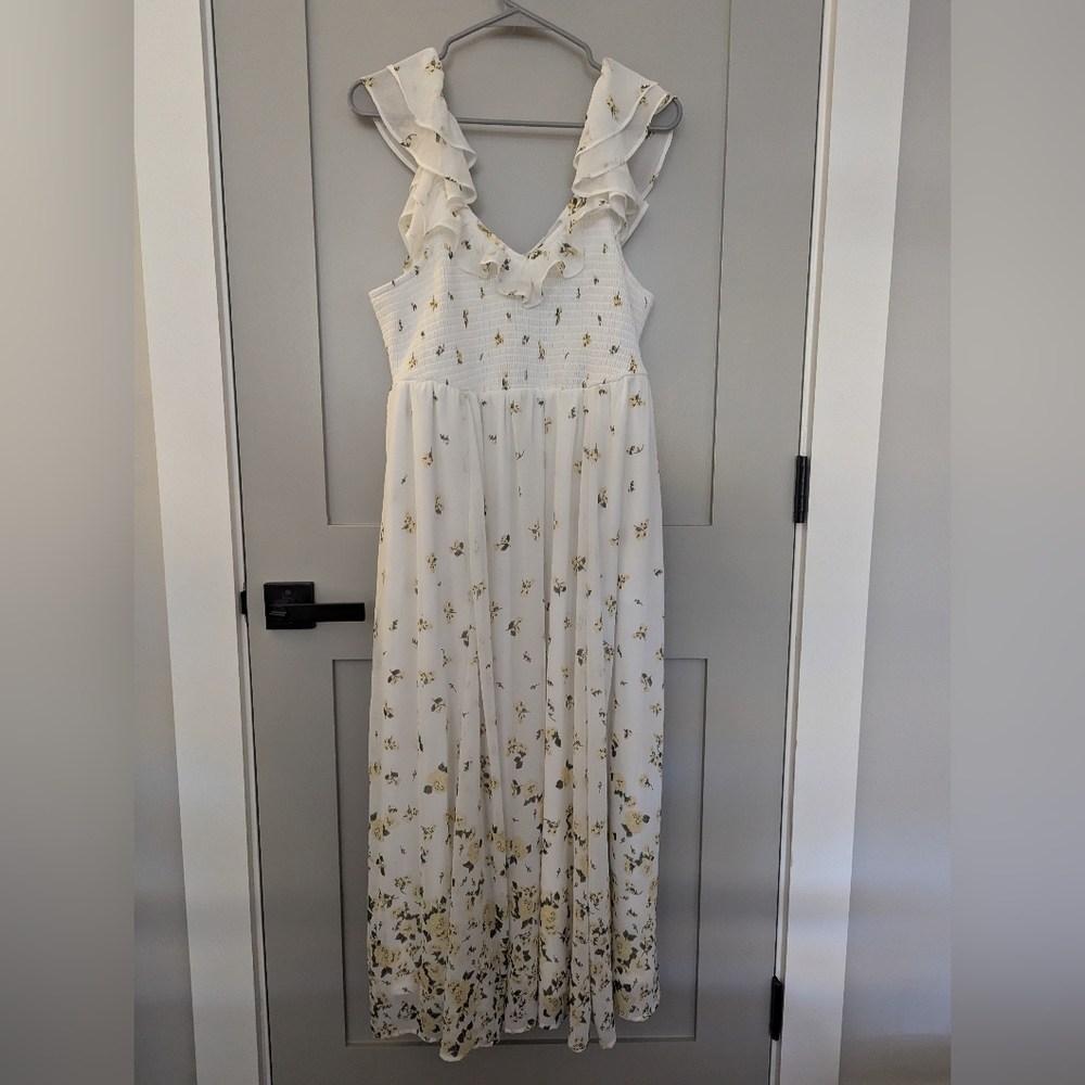 Torrid white and yellow dress